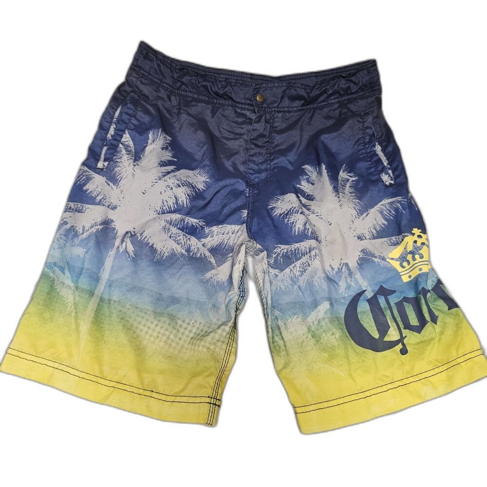 Corona Extra Men's Swim Trunks Shorts Palm Trees Size Large